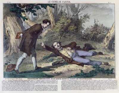 Troppmann forgifter Jean Kinck i skogen til Wattwiller, 1869 av French School