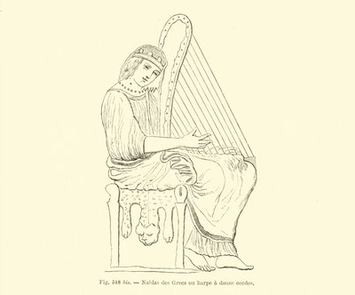 Tolvstrengs gresk harpe av French School