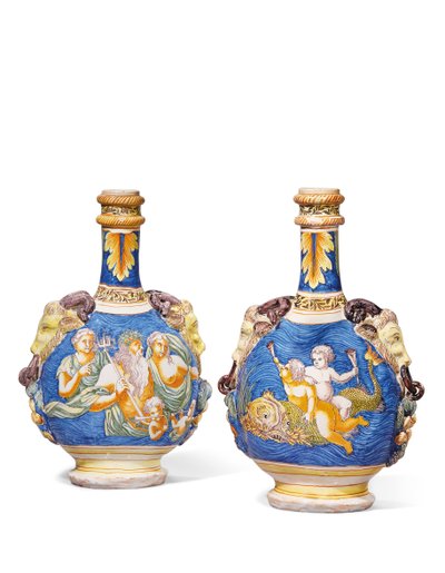 To kalebasser, Nevers, ca. 1680-1700 av French School
