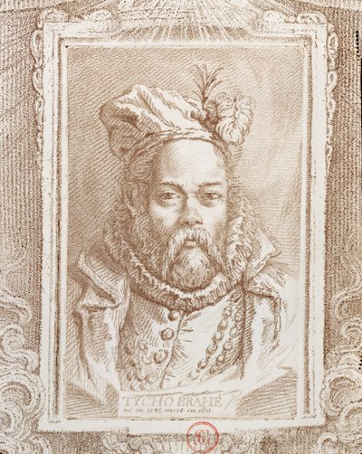 Tycho Brahe (1546-1601), illustrasjon fra Histoire des Mathematiciens av Alexandre Saverien (1720-1805), utgitt i Paris, 1766 av French School