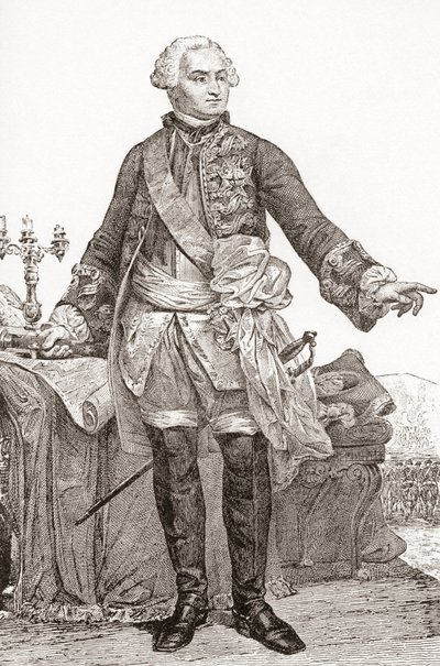 Ulrich Frédéric Woldemar, Comte de Lowendal, 17001755. Tyskfødt fransk soldat og statsmenn. Fra Les Heures Libres utgitt 1908. av French School