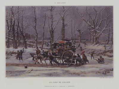 Un Coup de Collier (A Push) (farge litho) av French School