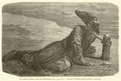 En persisk slave blant turkomanerne (gravering) av French School