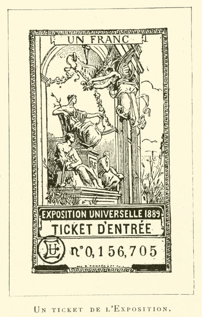 En billett fra utstillingen (gravering) av French School