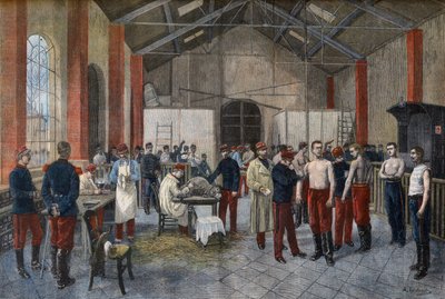 Vaksinasjon av rekruttene i regimentet i ”Le Petit Journal” 29. november av French School