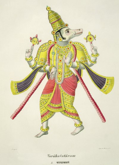 Varaha, gravert av de Marlet av French School