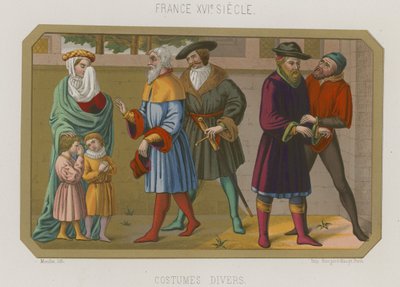 Ulike moter fra 1500-tallets Frankrike av French School
