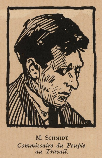 Vasily Schmidt , russisk bolsjevikisk revolusjonær politiker og folkekommissær for arbeid (lito) av French School