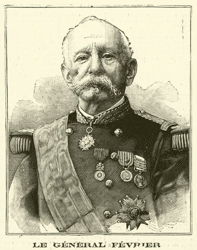 Victor Fevrier , fransk general (gravering) av French School