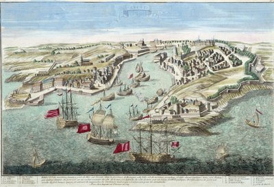 Utsikt over Brest på 1700-tallet. av French School