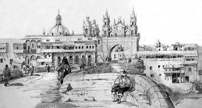View of Lima, Peru, c.1850 (engraving) av French School