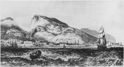 Utsikt over Port Louis, Mauritius, illustrasjon fra Iles de lAfrique av Armand dAvezac (1798-1875) Paris, publisert 1848 av French School