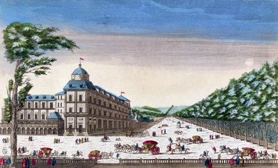 Utsikt over Schloss Esterhazy, Eisenstadt, Østerrike av French School