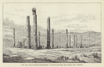 Utsikt over restene av hypostyle hall av French School