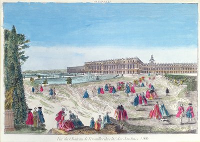 Utsikt over Chateau de Versailles fra hagen av French School