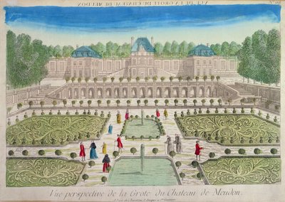 Utsikt over grotten ved Chateau of Meudon av French School