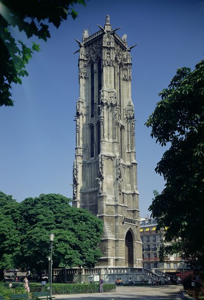 Utsikt over Tour Saint-Jacques, 1508-22 av French School