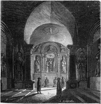 View of the chapel of St. Anthony, in the salt mine of Bochnia, Poland av French School
