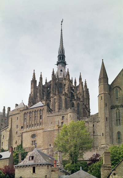 Utsikt over chevet of the Abbey, 1450-1521 av French School