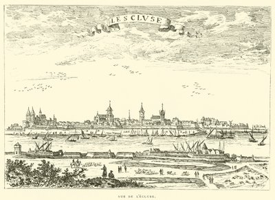 Utsikt over låsen (gravering) av French School