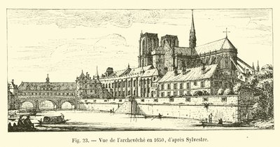 Utsikt over erkebispedømmet i 1650, ifølge Sylvestre av French School