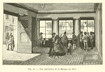Innvendig utsikt over likhuset i 1855 av French School