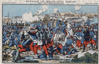 War of 1870 between France and Prussia. Battle of the Gravelotte (or Battle of Saint Privat or Saint Privat), August 1870. av French School