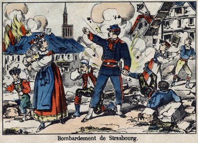 Krigen i 1870 mellom Frankrike og Preussen: Beleiring og bombing av Strasbourg av French School