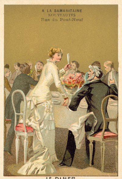 Bryllupsmiddag (chromolitho) av French School