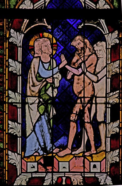 Vindu N-kap A som viser Kristus ved helvetes harving av French School
