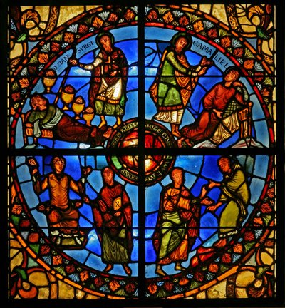 Window Treasury-D som skildrer historien om St Stephens relikvier av French School
