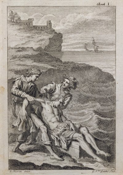 Vindu w100 som viser scener fra helgeners liv (rosevindu - internt) av French School