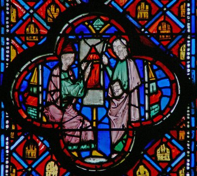 Vindu w10 Ezekiel tegner en plan over Jerusalem på et nettbrett Ez IV 1 av French School