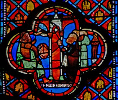 Window w10 Ezekiel ser folk som elsker solen Ez VIII 15 av French School