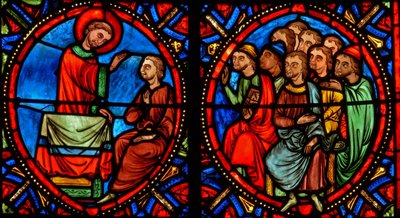Vindu w10 som viser St Stephen som forkynner og konverterer (moderne) av French School