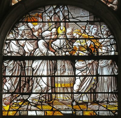Vindu w10 som viser Mystic Marriage of the Virgin-design av Durer n av French School