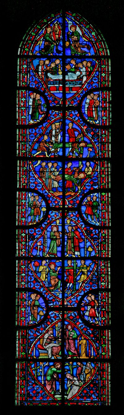 Vindu w11 som viser St Andrews martyrium av French School