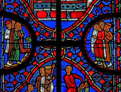 Vindu w11 som viser tilskuere ved St Andrews-begravelsen av French School