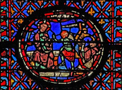 Gott erlaubt Satan, Hiob zu versuchen von French School