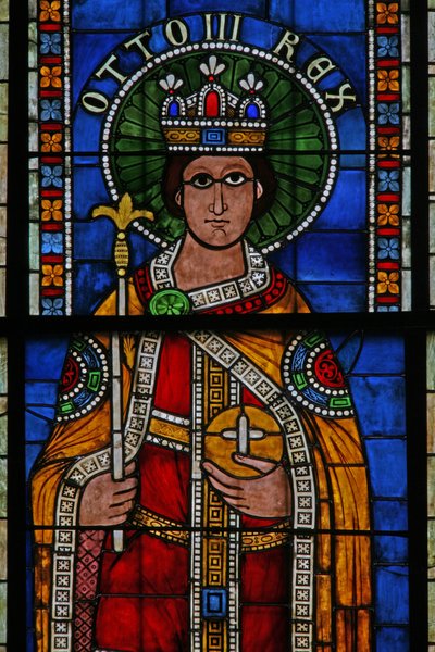 Vindu w13 som viser keiser Otto III av French School