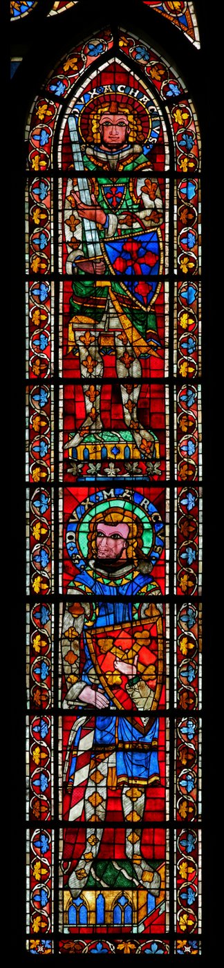 Vindu w205 som viser St Marcus og St Acacius av French School