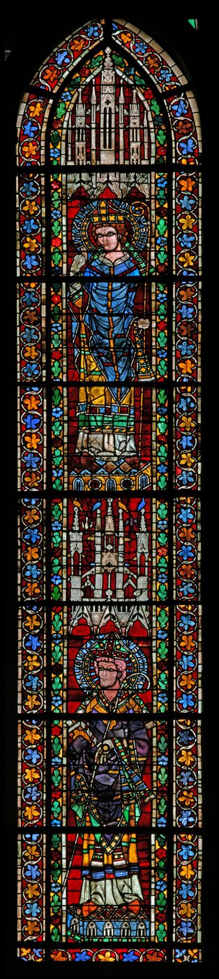 Vindu w205 som viser St. Maximin og St. Valentius av French School