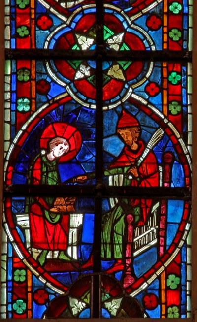 Vindu w209 som viser St. Nicholas går på skolen av French School