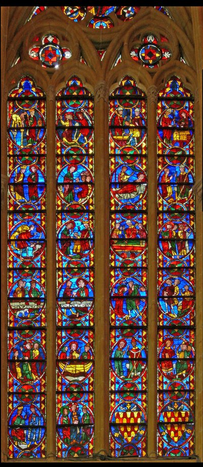 Vindu w213 som viser St Thomas and St Stephen-vinduet av French School
