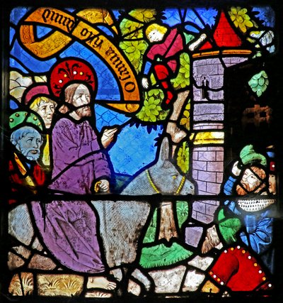 Vindu w22 som viser inntoget til Jerusalem av French School