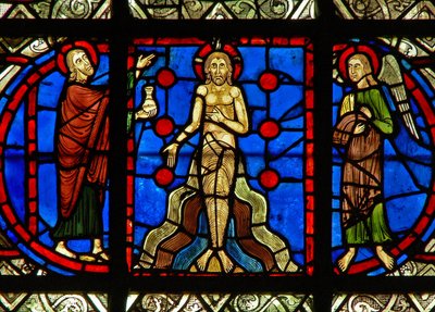 Fenster w31, Darstellung der Taufe im Jordan von French School