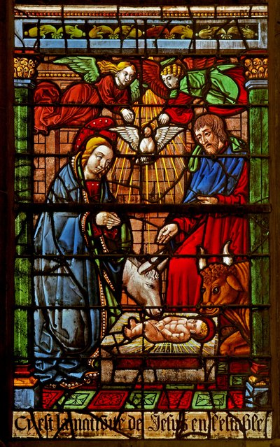 Fenster w38, Geburt Christi von French School