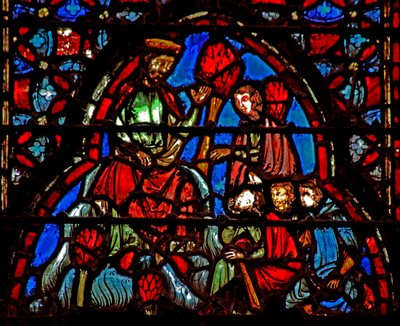 Window w4 Joshua snakker til folket Josh III 5 av French School