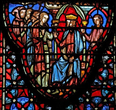Window w4 King of Jericho ser etter spionene Josh II 3 av French School