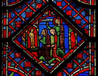 Window w6L En scene for avgudsdyrkelse: en helgen advarer. Er jeg 1-6 av French School